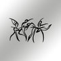 Wallity Felicita S Accesorio Decorativo de Pared de Metal Negro